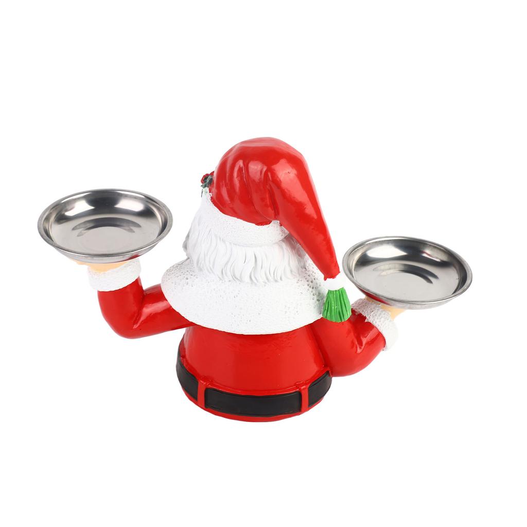 Držák na vánoční dobroty Santa držící podnos Mísa na ovoce Stojan Pryskyřice Domácí párty Jídlo Svačina Úložný stojan