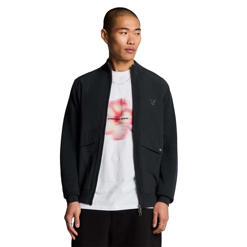 Lyle & Scott Mens Milano Knitted Hybrid Jacket