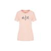 Round Neck Pullover Letter Print Regular Fit Short Sleeve T-Shirt Women T-shirts Pink 3RYTBQY-JG3Z1-14AO