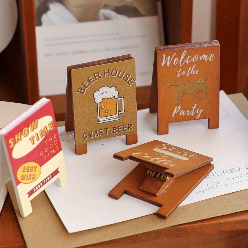 Desktop Note Holders with Inspirational Quotes, Perfect for Office, Home, or Decor (Coffee is Always a Good Start, High Five