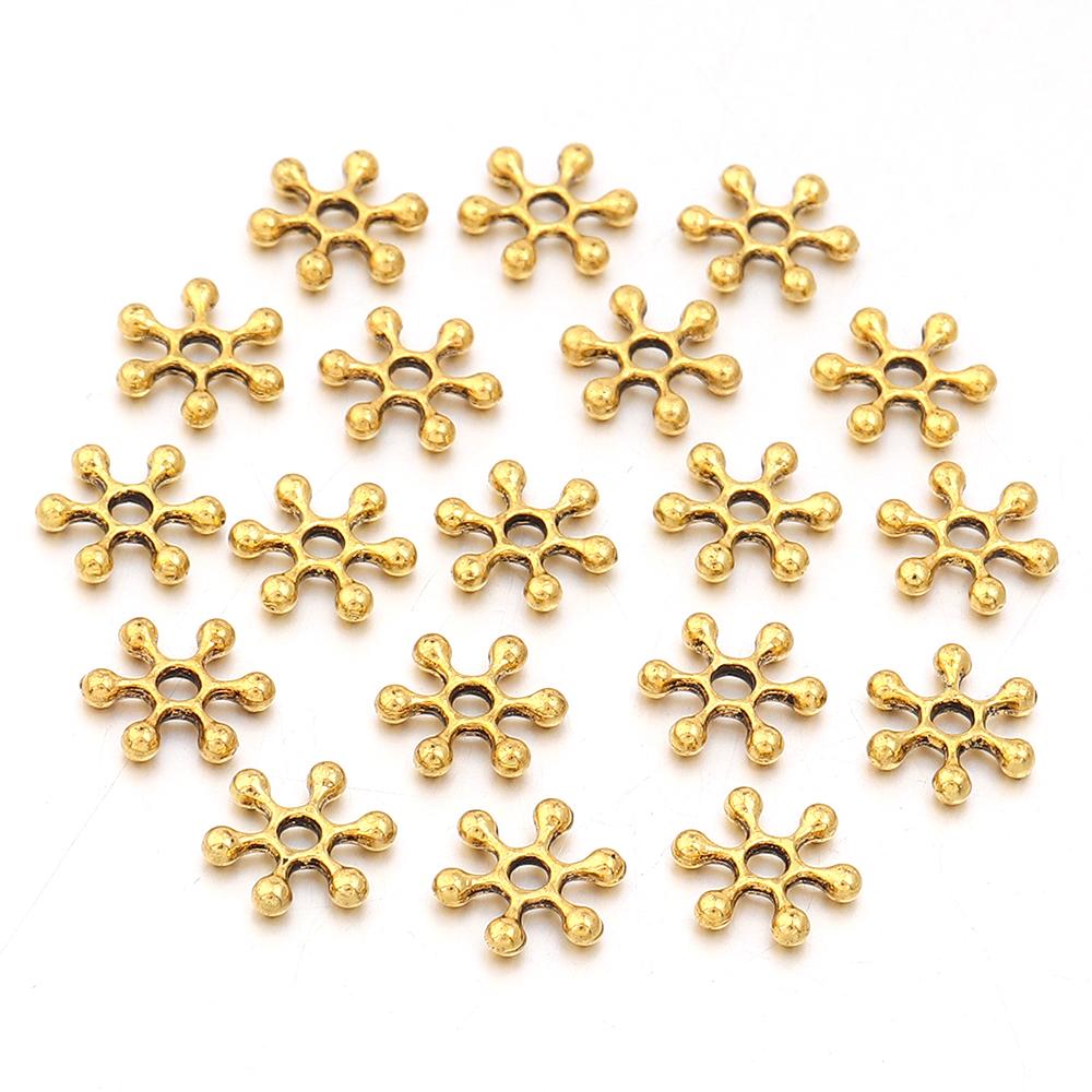 100pcs/lot Vintage Flower Bead End Caps Bead Caps Spacer Beads For Jewelry Making DIY Necklace Bracelet Earrings Accessories