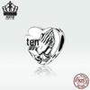 Everle S925 Sterlingsilber Herz Perlenarmband - Schlichter, modischer Liebesschmuck