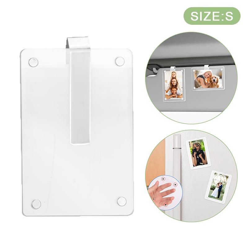 

Тримач для фотографій в авто, Тримач для фотографій в машину, Прозорий акриловий затискач для фотографій в авто, Затискач для фото на козирок автомобіля, A