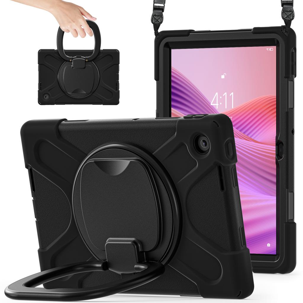 360 Rotating Kids Case Universal For Lenovo Tab S10 10.1" 2025 K10C TB-311FU TB-311XU Heavy Duty Stand Cover With Shoulder Strap