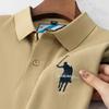 STORN Luxe Borduur Heren Poloshirt Zomer Dun Ademend 100% Katoen Zwart Marineblauw Kraag Korte Mouwen Tops Merk Kleding