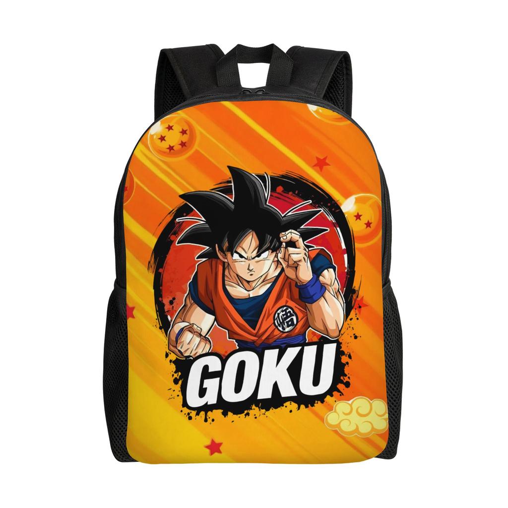 Dragon Ball Z Cartoon Rucksack für Männer Frauen Mode Schüler Tagesrucksack DBZ Goku Laptop Computer Umhängetasche Leicht