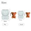 3D Teddybär Silikon Eiswürfelform Seifenkerzenform Kuchenbackform Handgemacht Niedlich Eiscreme für Getränke Kaffee Milch Tee