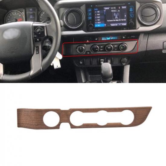 Wood Grain Air Conditioner Switch Panel Cover Trim For Toyota Tacoma 2016-23