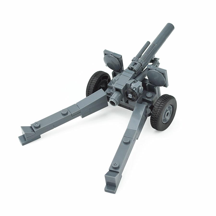 WW2 Gun Cannon Building Block Set Military Weapons German Soviet Soldiers Figure Anti-tank Gun Anti-aircraft Rocket Scale Model Army Toys  Playsets