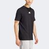 Adidas T Shirts Men's Black Crew Neck Moderate Straight Fit IN6229