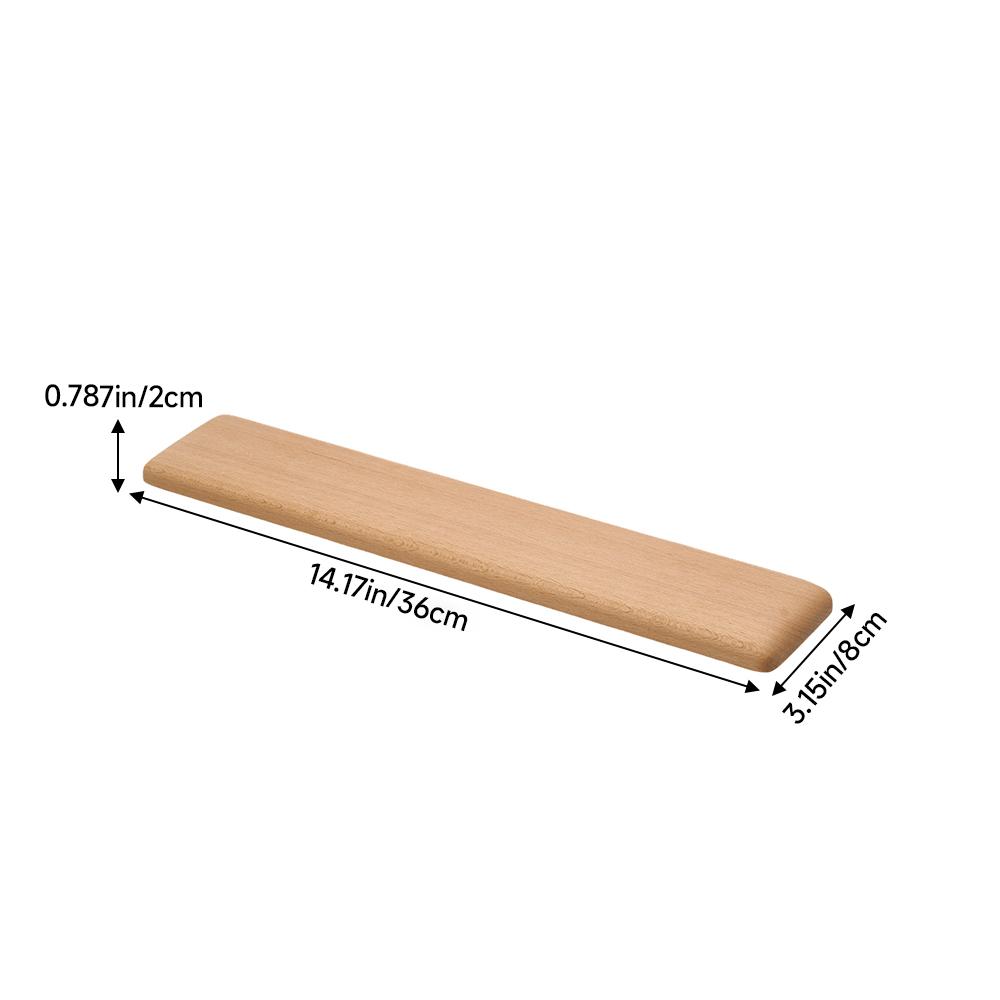 Solid Black Walnut Wrist Rest Anti-Slip Ergonomic Palm Rest Keyboards Space-Saving Durable Design for Office Gaming & Long Typing Sessions 44/36cm