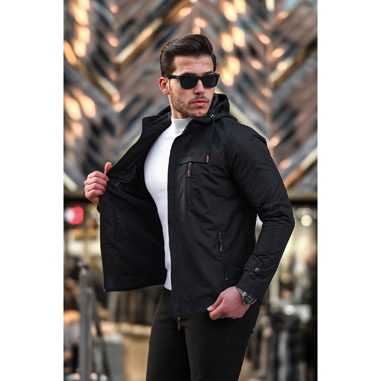 

Men s Raincoat Water And Windproof S чёрный