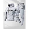 Tuta con felpa con cappuccio da uomo Set Tuta Misto cotone Abbigliamento da casa Giovani Adulti