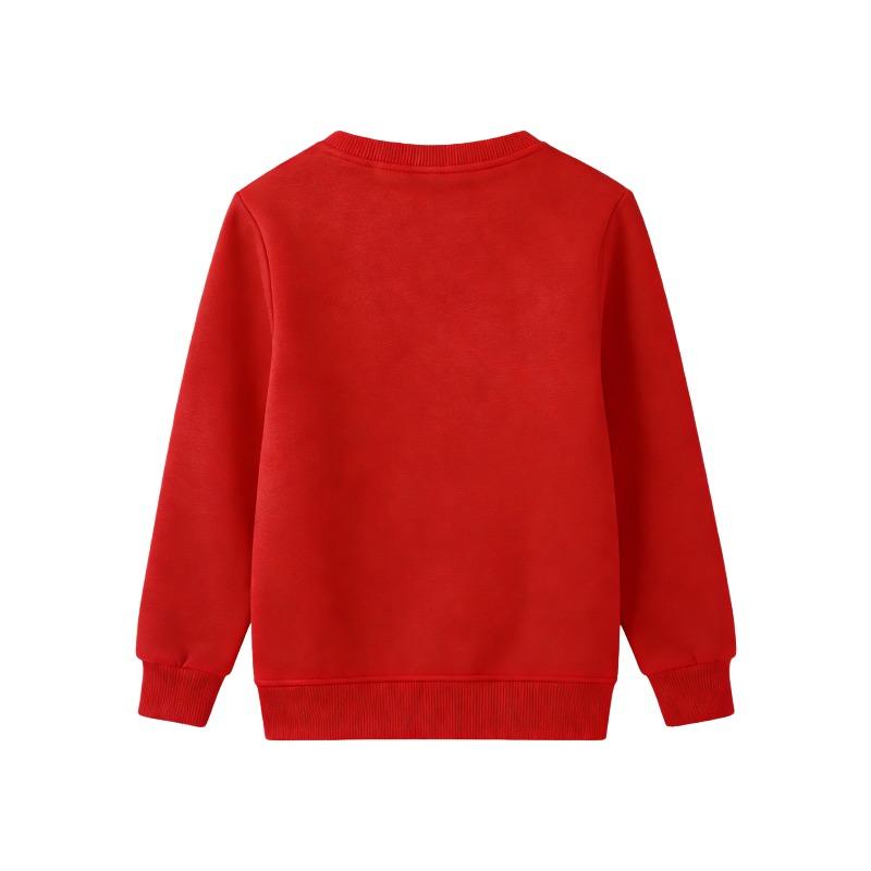 European sizes Kids' Round Neck Hoodie Fashion Print Versatile Top