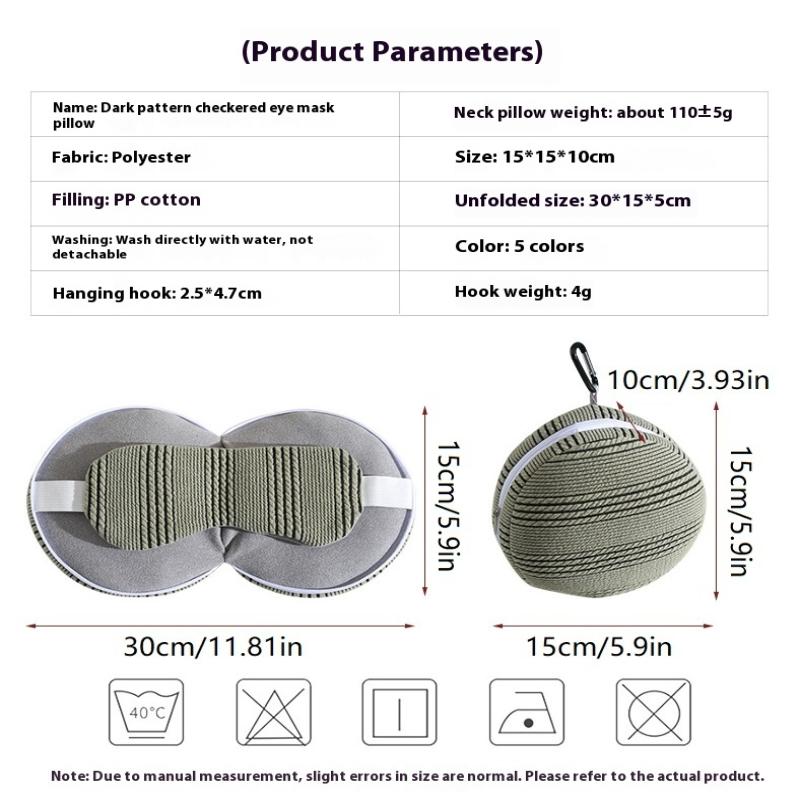 Portable 2-in-1 Neck Pillow and Sleeping Mask for Travel, Office, or Flight Rest