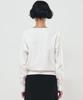 Nigaennikol Butterfly V Neck Jacquard Knit_Ivory