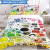 Colorful Dream Island Collage 3pcs K-pop Music Group Bedding set,Ideal for Bedroom, Dormitory,Including Duvet Cover And 2pcs Pillowcases,Fan Gifts