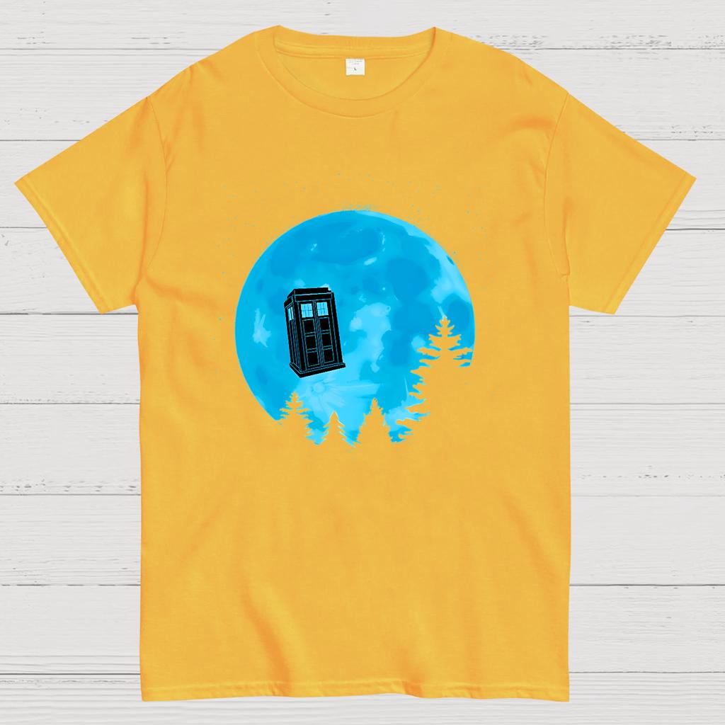 Tardis and Moon Cotton Summer Casual Cool Loose T-Shirt