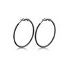 FOCALOOK Hoop Earrings for Women, Large Ring Earrings, Surgical Stainless Steel, Hypoallergenic To Metals, Large, 18K Gold, Silver, Width 2mm, Light,