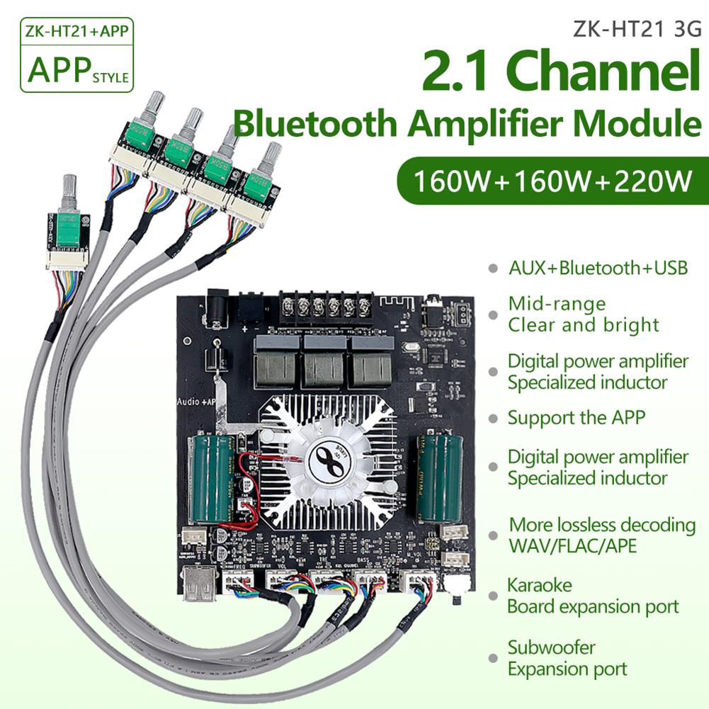 TDA7498E BT 5.0 Amplifier Board HiFi Chips Mini Power Amplifier Module DC 15-36V 160W X 2+220W Subwoofer Stereo for DIY Speakers