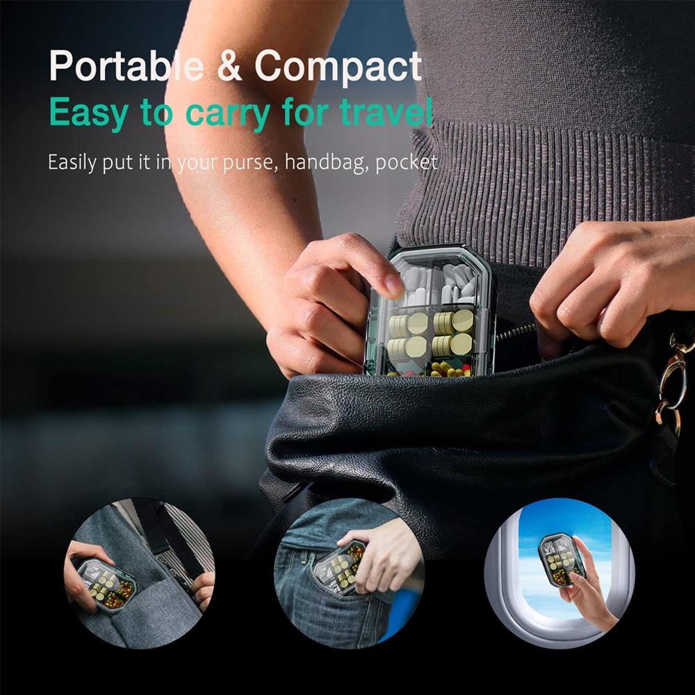 Durable And Safe 1Pcs Daily Pill Organizer Portable Pill Casetravel Pill Organizer For Purse Pocket To Hold Vitaminssupplements And Medication