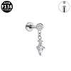 Elegant F136 Titanium Alloy Zircon-Inlaid Pendant Earrings