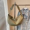 Canvas Bag Female Lazy Wind Crossbody Large Capacity Sports Shoulder Large Bag Oversized Dumpling Cloud Armpit Bag