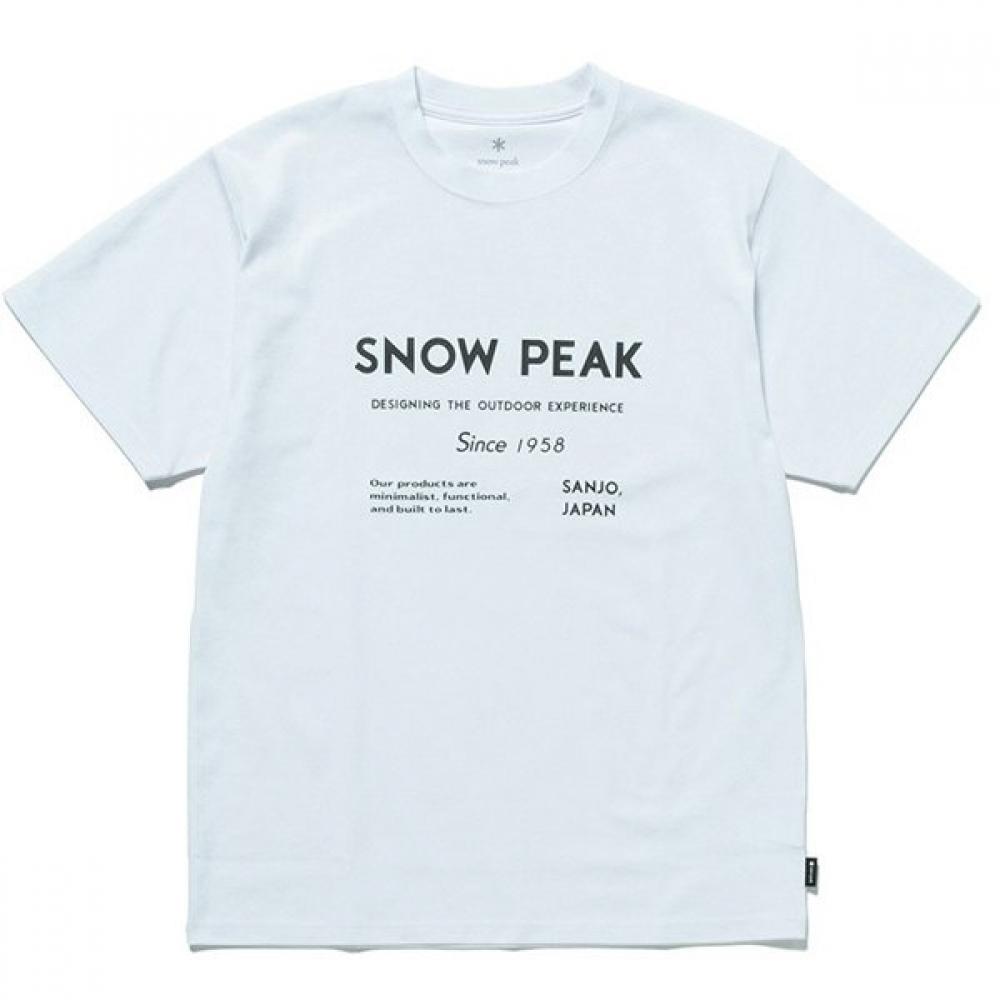 

Футболка Snow Peak Sp Typography Ts 24au10103wh белая, размер M [для пошива на открытом воздухе, мужская]