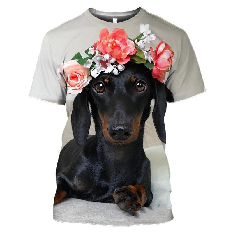 New Funny Animal The Dachshund graphic t shirts Men Summer Fashion Casual quick-drying t-shirt 3D Printed streetwear Tees Tops