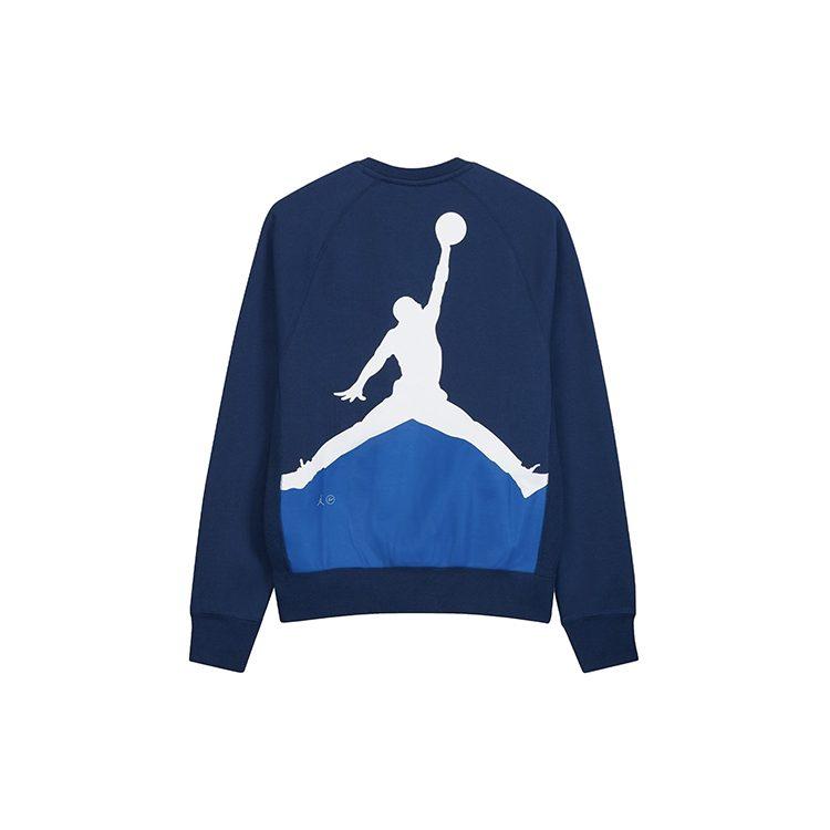 Jordan X Fragment Design Sweatshirts Unisex Blue Crew Neck Moderate Regular DA2989-414