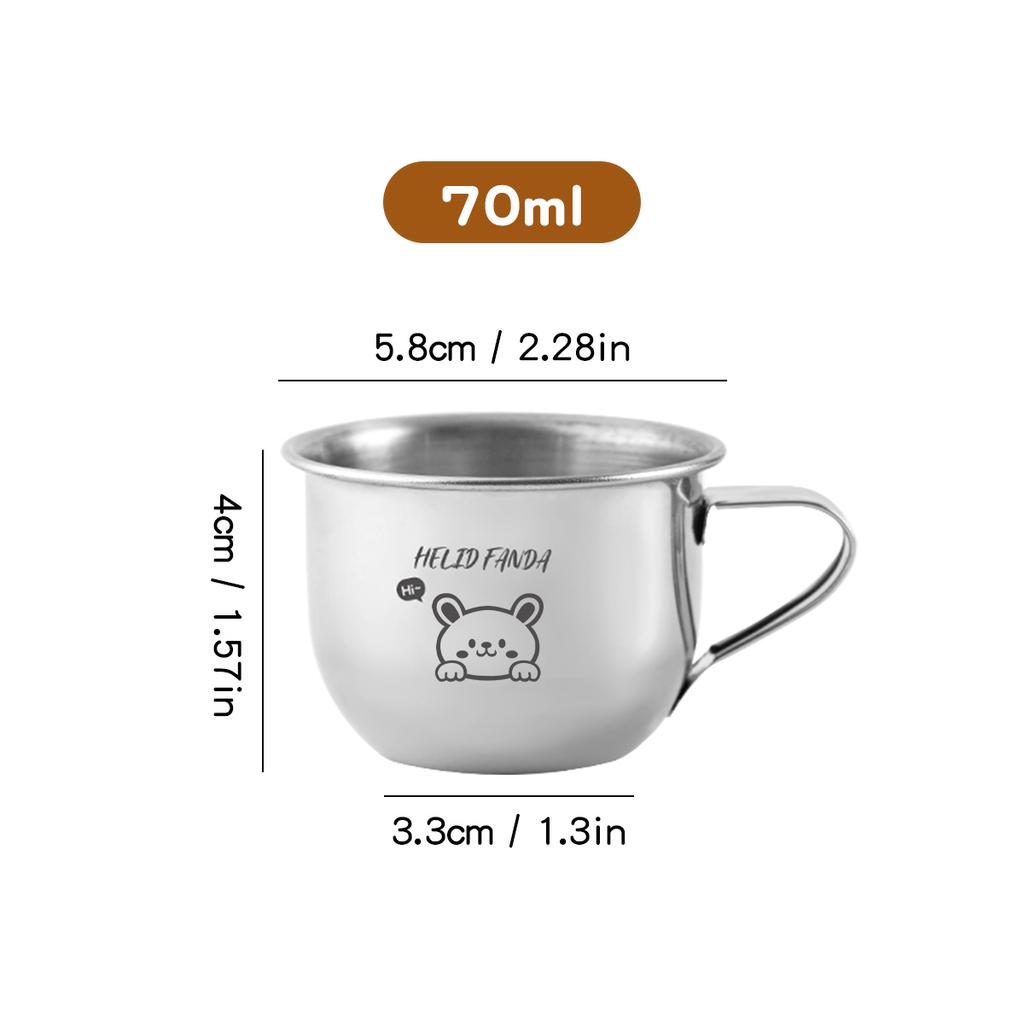 Cute Capybara Mini Kid Water Cup With Handle 304 Stainless Steel Milk Coffee Cup Mug Durable Anti Scalding Drinking Cup