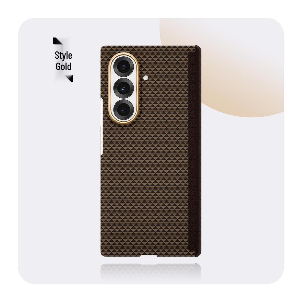 Funda Magnética Ultra Fina de Fibra de Carbono para Samsung Z Fold7, Protección Nano PC de Eje Medio