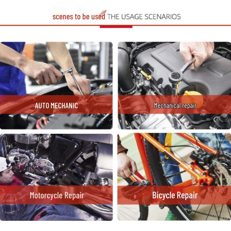 46-Piece Ratchet Wrench & Socket Set: Complete Auto Repair Tool Kit