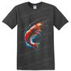 Shrimp T Shirt Cosmic Ocean Crustacean Neon Space Art Graphic Unisex Tee Gift