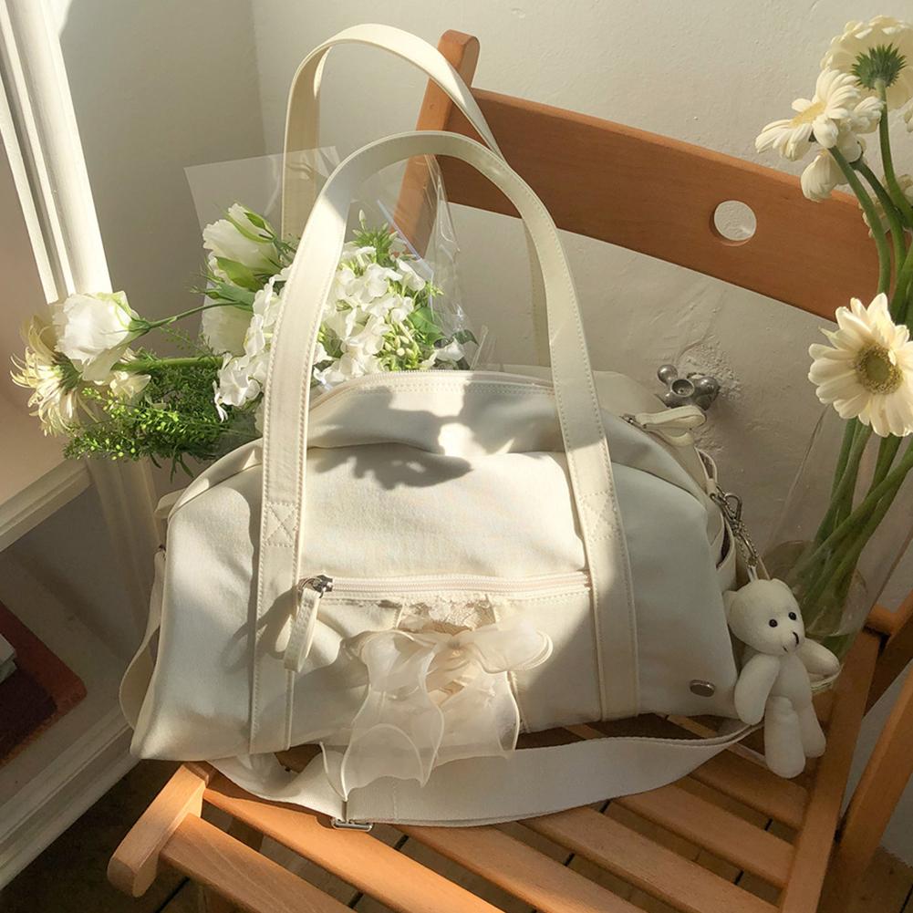 

Женская нейлоновая однотонная сумка через плечо с ленточным бантом Сумки большой емкости для подмышек Женская сумка с несколькими карманами Водонепроницаемая дорожная сумка