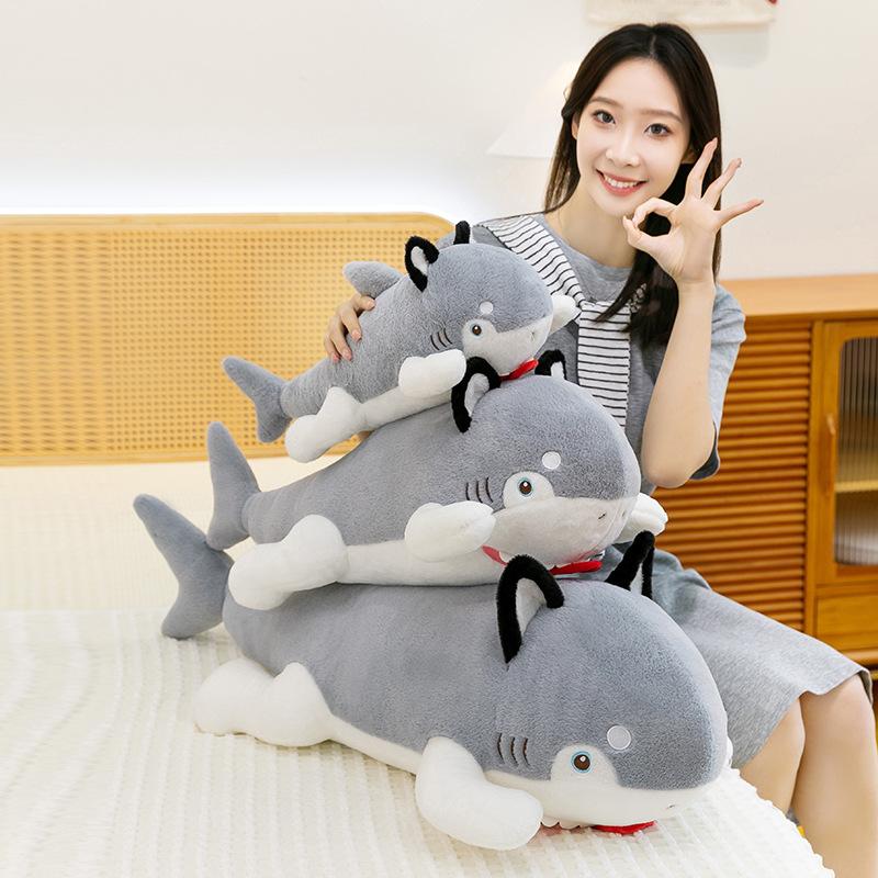 Soft Toy Shark Throw Pillow, Cute Doll Figurine, Children's Sleeping Pillow, Sofa Pillow, Birthday Gift, Decoration Item