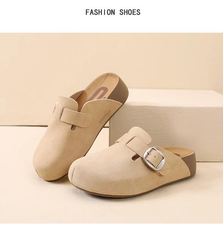 

Туфли на мягкой подошве весна и осень новые на толстой подошве шлепанцы женские туфли носить полушлепанцы сумка голова шлепанцы 38 абрикосовый