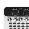 Live Sound Card Mic Echo Knob Funny Sound Effects Voice Changer External Live Broadcasting Singing Audio Mixer Board Studio Supplies