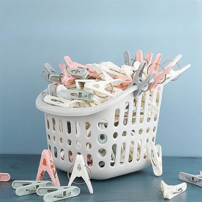 50 mollette in plastica antivento, grucce fisse per asciugare i vestiti in casa, grandi clip per trapunte
