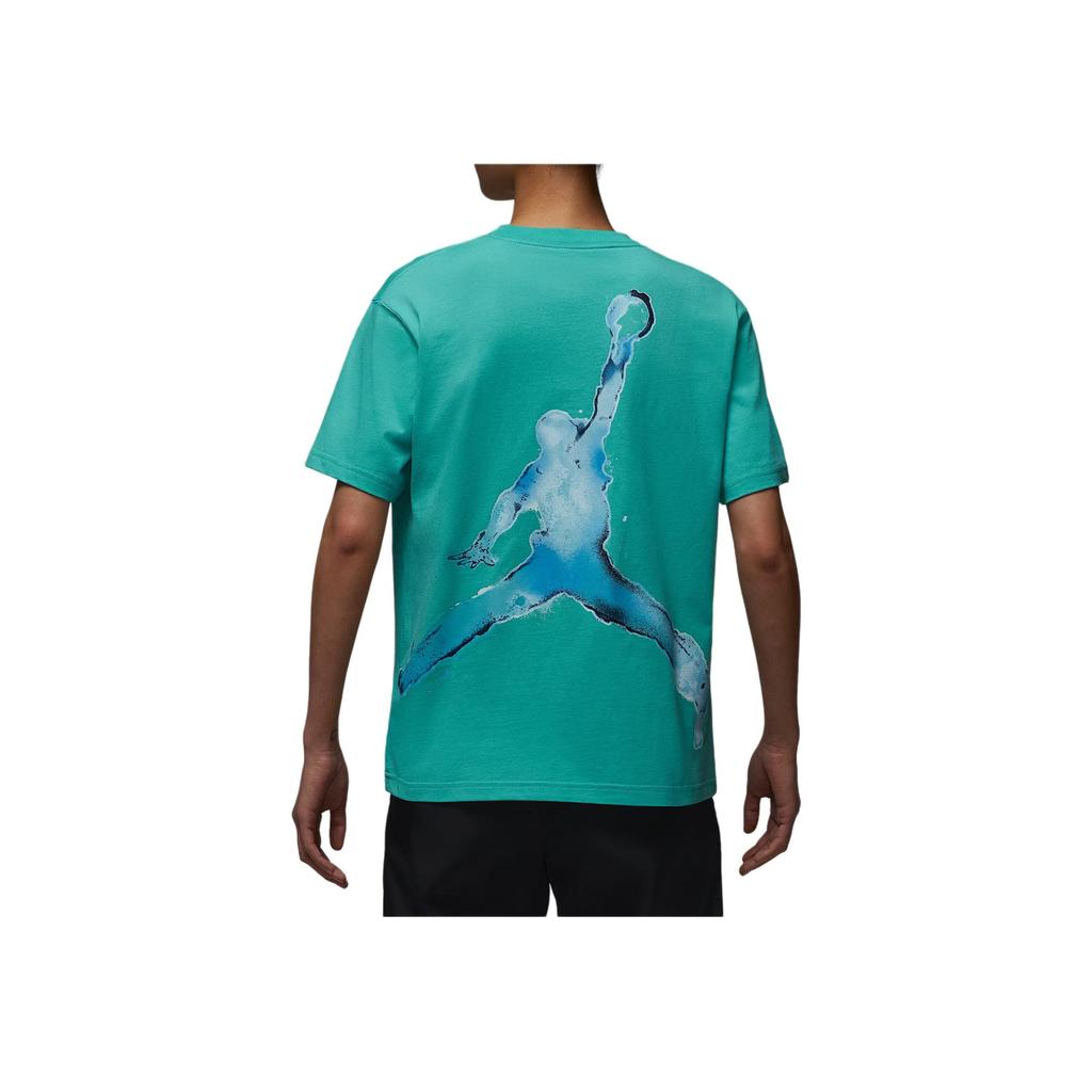 Nike Printed Pattern Loose Fit Round Neck Short Sleeve T-Shirt Women tops Washed-Blue HJ0188-392