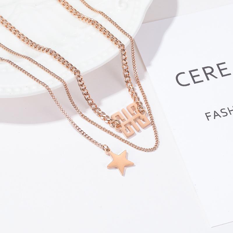 

2023 Новая персонализированная цепочка на шею из титановой стали. Титановая двухслойная цепочка из титановой стали.