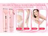 Rechargeable Women's Dual-Headed Underarm Shaver and Trimmer with Digital Display