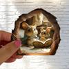 2 Peças 9cm Rato Rato de Leitura Buracos na Parede Adesivos de Canto de Escada Adesivos para Malas E Adesivos Decorativos à Prova d'Água J-442
