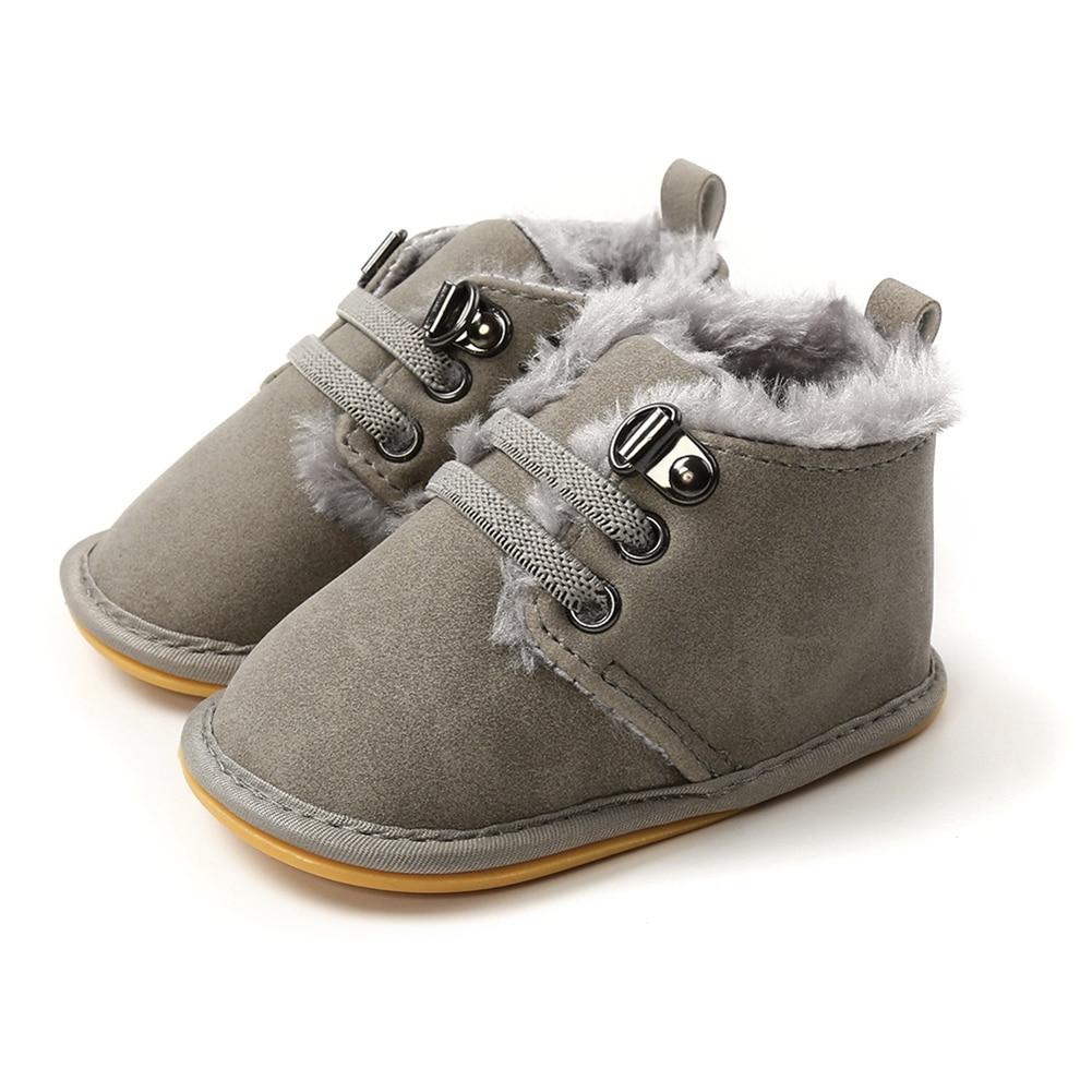 HsdsBebe Schneestiefel Für Kleinkinder – Rutschfeste Gummisohle, Mit Klett, Warm Für Winter