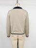 2026 Autumn/Winter Elegant Knit Polo Sweater: Gentle Style, Three-Button, Color Block Design