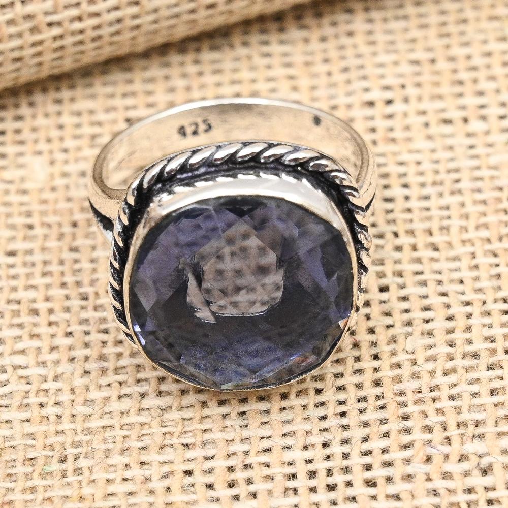 Amethyst Gemstone Handmade 925 Sterling Silver Ring Jewelry For Christmas