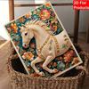 Pearl Painting 5D DIY White Horse Pearl Gemstone Art Diamond Painting Kit for Adults/Beginners Gift Ideas Home Decor Wall Art Craft