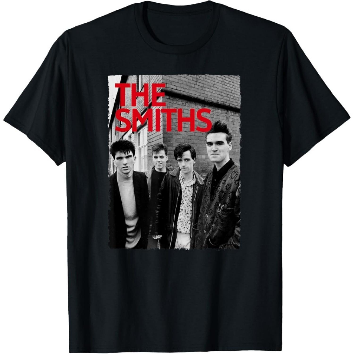 The Smiths Фотосессия группы с красным текстом Футболка Стивена Райта XXXXXL чёрный