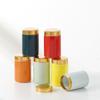 Modern Cylindrical Mini Ceramic Tea Canister Portable Aluminum Alloy Screw Bottle Portable Sealed Storage Jar Storage Container