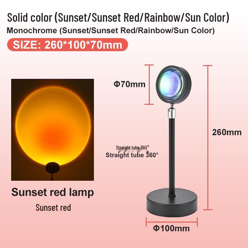 Sunset Lamp Color-Changing Night Light for Photography, Live Streams, Influencers & Atmosphere Projection